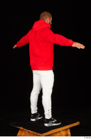  Dave black sneakers dressed red hoodie standing white pants whole body 0022.jpg